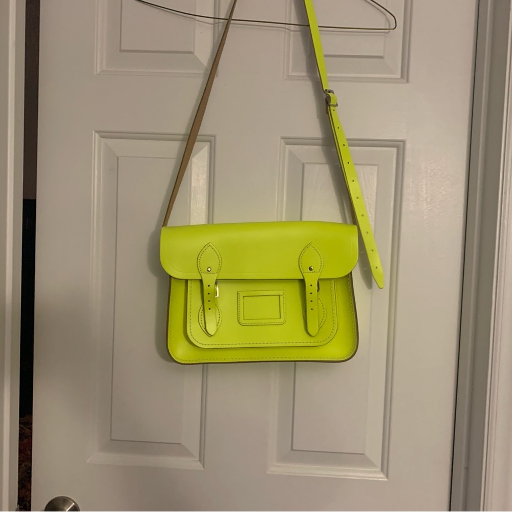 Neon green satchel. Mint condition. Never used.